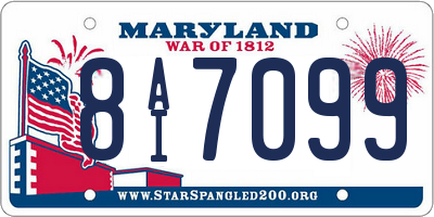 MD license plate 8AI7099