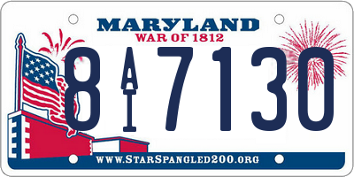 MD license plate 8AI7130