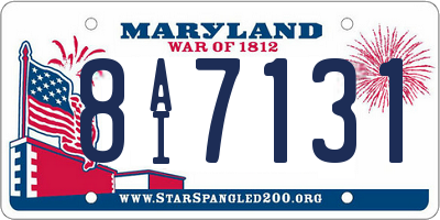 MD license plate 8AI7131