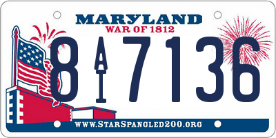 MD license plate 8AI7136
