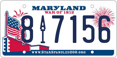 MD license plate 8AI7156