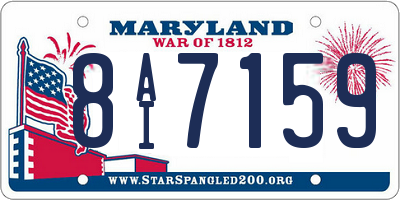 MD license plate 8AI7159