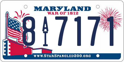 MD license plate 8AI7171