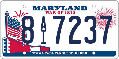 MD license plate 8AI7237