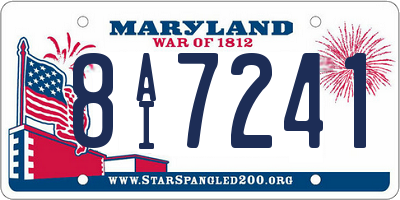 MD license plate 8AI7241
