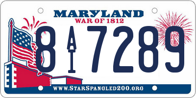 MD license plate 8AI7289