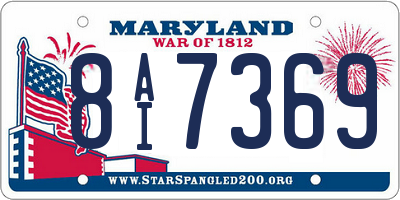 MD license plate 8AI7369