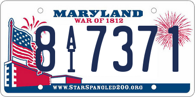 MD license plate 8AI7371