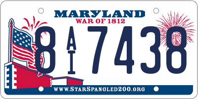 MD license plate 8AI7438