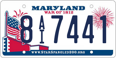 MD license plate 8AI7441
