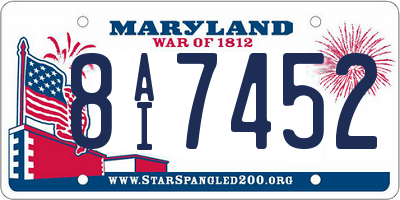 MD license plate 8AI7452