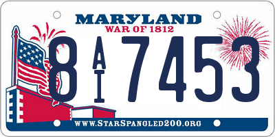 MD license plate 8AI7453