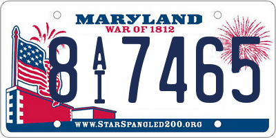 MD license plate 8AI7465