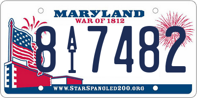 MD license plate 8AI7482