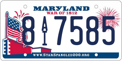 MD license plate 8AI7585