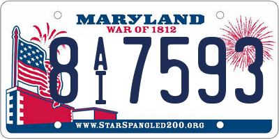 MD license plate 8AI7593
