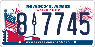 MD license plate 8AI7745