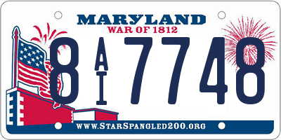 MD license plate 8AI7748