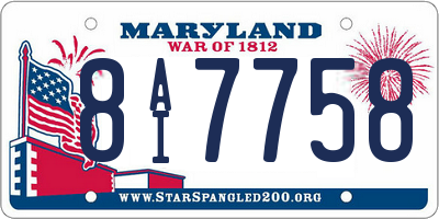 MD license plate 8AI7758