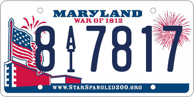 MD license plate 8AI7817
