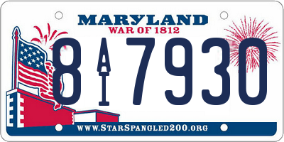 MD license plate 8AI7930