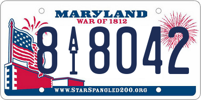 MD license plate 8AI8042