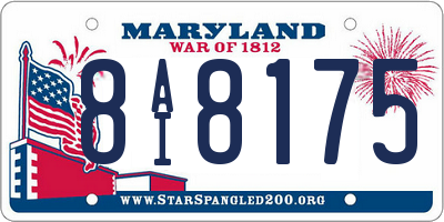 MD license plate 8AI8175