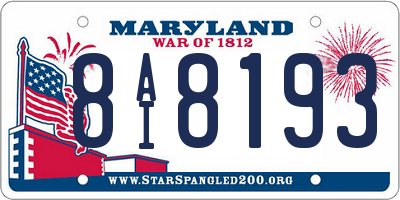 MD license plate 8AI8193