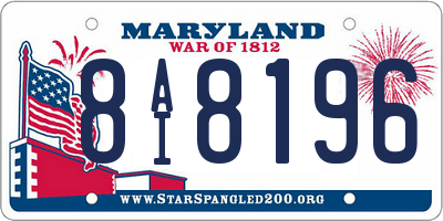 MD license plate 8AI8196