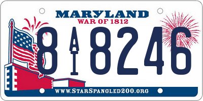 MD license plate 8AI8246
