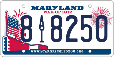 MD license plate 8AI8250