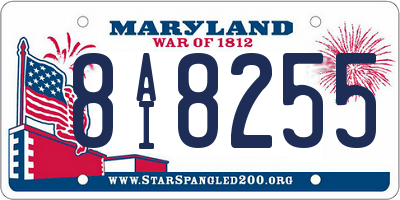MD license plate 8AI8255