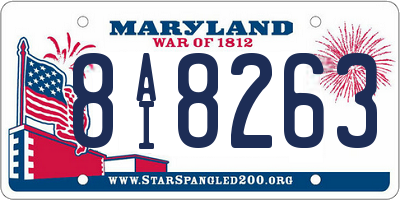 MD license plate 8AI8263