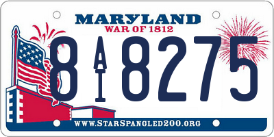 MD license plate 8AI8275