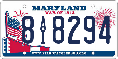 MD license plate 8AI8294