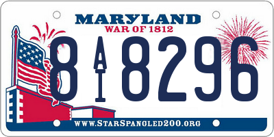 MD license plate 8AI8296