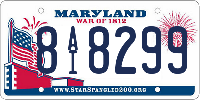 MD license plate 8AI8299