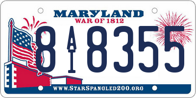 MD license plate 8AI8355