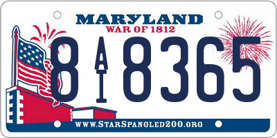 MD license plate 8AI8365