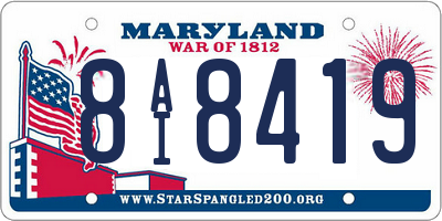 MD license plate 8AI8419