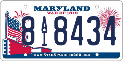 MD license plate 8AI8434