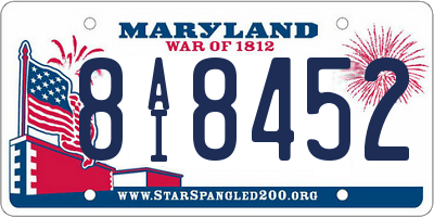 MD license plate 8AI8452