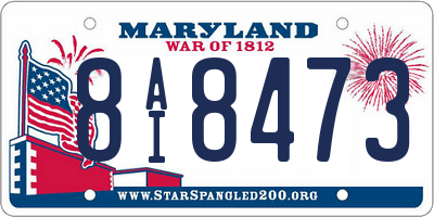 MD license plate 8AI8473