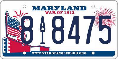 MD license plate 8AI8475