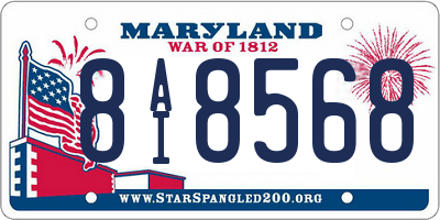 MD license plate 8AI8568