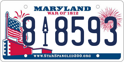 MD license plate 8AI8593