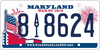 MD license plate 8AI8624