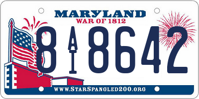 MD license plate 8AI8642