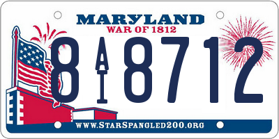 MD license plate 8AI8712