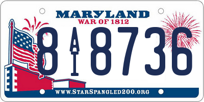 MD license plate 8AI8736